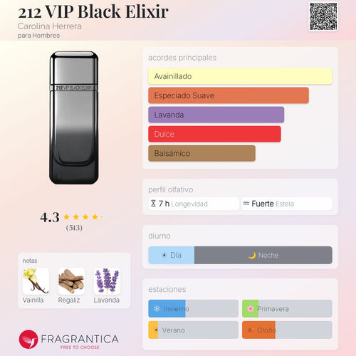 212 VIP Black Elixir Carolina Herrera - Decant