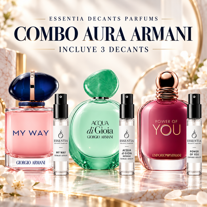 Combo Aura Armani, 3 Decants: selección de decants originales ESSENTIA