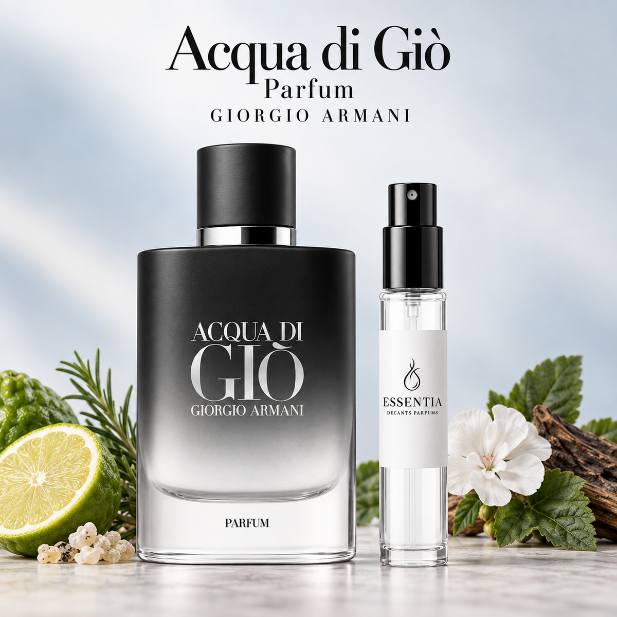 Decant original Acqua di Giò Parfum Giorgio Armani disponible en ESSENTIA Paraguay