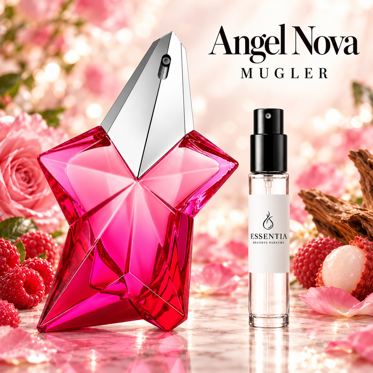 Angel Nova EDP Mugler con decant ESSENTIA original en Paraguay