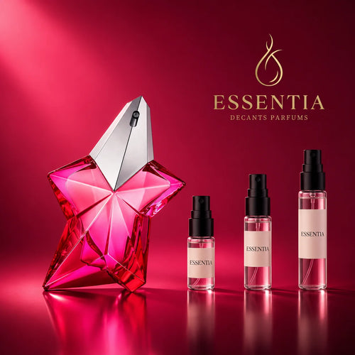 Angel Nova Mugler en decant original ESSENTIA, perfume original junto a frascos de decant en presentaciones de 3ml, 5ml y 10ml.