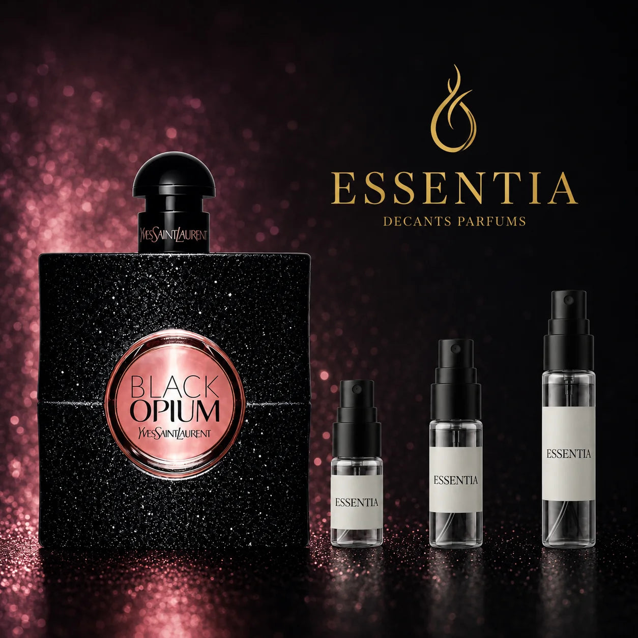 Decant Black Opium Yves Saint Laurent Eau de Parfum 3ml, 5ml y 10ml ESSENTIA Paraguay