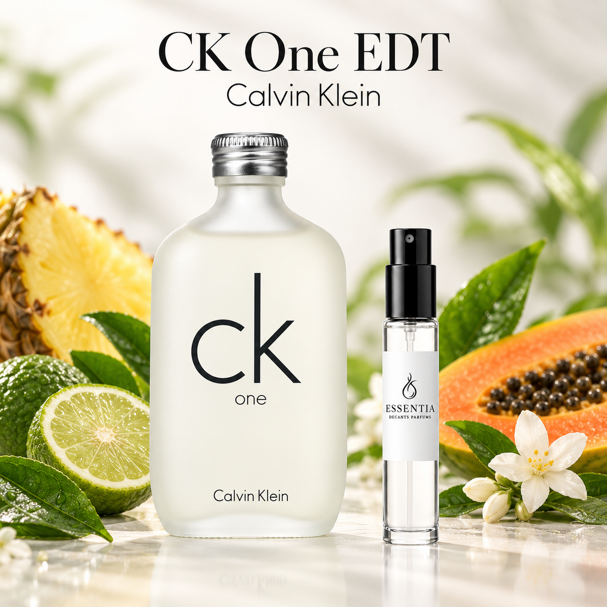 CK One EDT Calvin Klein con decant original ESSENTIA disponible en Paraguay