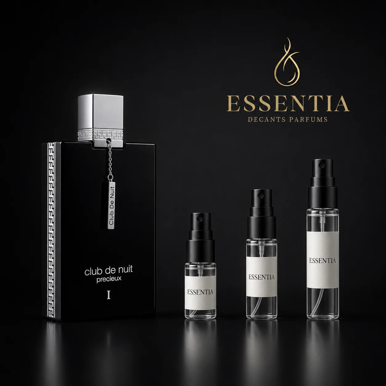 Club de Nuit Precieux I Armaf en decant original ESSENTIA, perfume original junto a frascos de decant en presentaciones de 3ml, 5ml y 10ml.