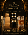 Combo Árabe Intenso ESSENTIA con Amber Oud Gold Edition, Asad Lattafa y Khamrah Lattafa junto a presentaciones de decant de 10ml.
