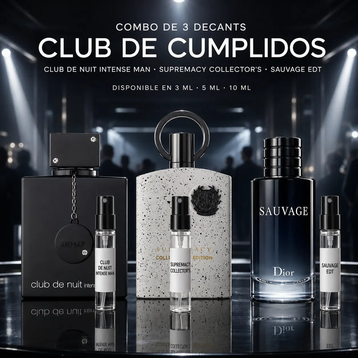 Combo Club de Cumplidos: Club de Nuit Intense Man, Supremacy Collector's Edition y Sauvage EDT