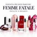Combo Femme Fatale con 4 decants femeninos 212 Sexy, Euphoria, La Bomba EDP y L’Interdit Rouge Ultime | ESSENTIA