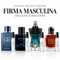 Combo Firma Masculina con 4 decants originales Acqua di Gio Profondo EDP, Stronger With You Powerfully, Le Beau Le Parfum y Sauvage Elixir | ESSENTIA