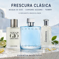 Combo Frescura Clásica con Acqua di Giò, Chrome Azzaro y Tommy | ESSENTIA Decants Parfums