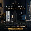 Combo Hombre Elegante Oficina de ESSENTIA Decants Originales con 212 Men NYC 10ml, MYSLF Le Parfum Yves Saint Laurent 5ml y Bleu de Chanel EDP 3ml, perfumes masculinos serios, limpios y elegantes en Paraguay.