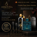 Combo Papá Dulce Intenso ESSENTIA con Arabians Tonka, Eros y 212 VIP Black Elixir en decants originales.