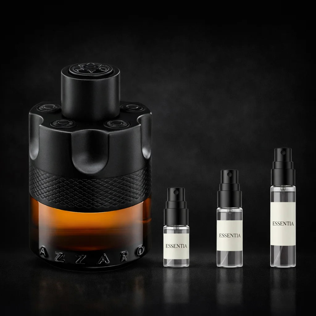 Decant The Most Wanted Parfum de Azzaro en presentaciones de 3ml, 5ml y 10ml disponible en ESSENTIA Paraguay