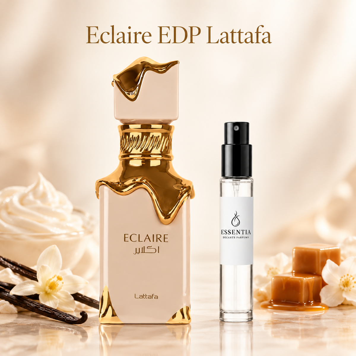 Eclaire EDP Lattafa con decant ESSENTIA
