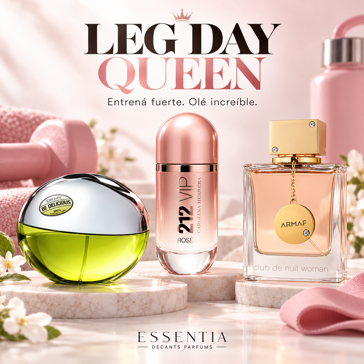 Combo Leg Day Queen ESSENTIA con Be Delicious EDP, 212 VIP Rosé EDP, Club