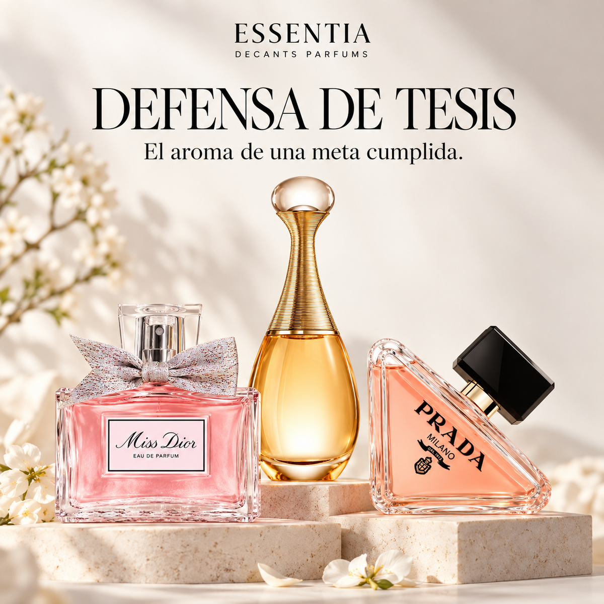 Combo Defensa de Tesis ESSENTIA con Miss Dior EDP, Paradoxe Prada y J'adore Dior