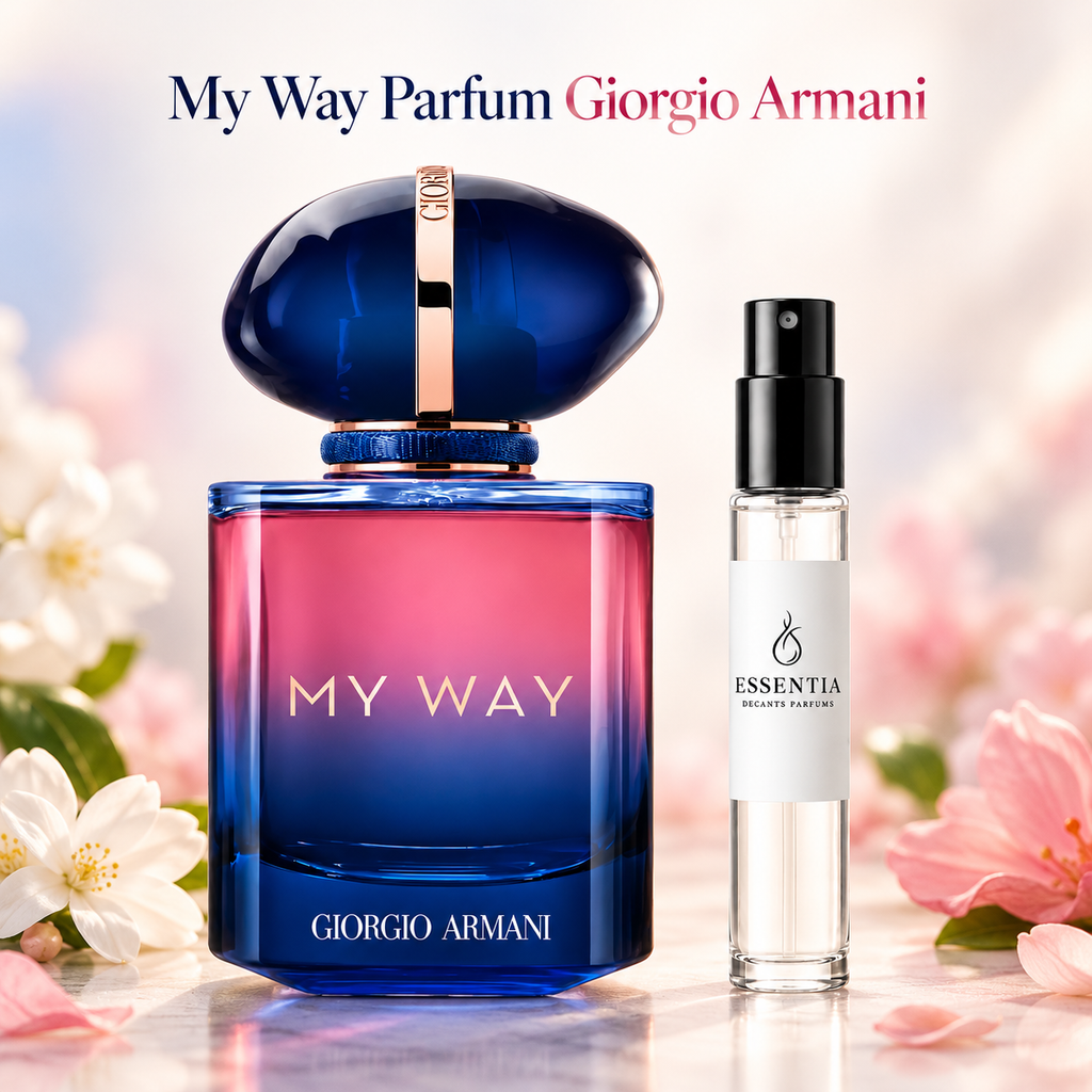 My Way Parfum Giorgio Armani junto a decant ESSENTIA Decants Parfums