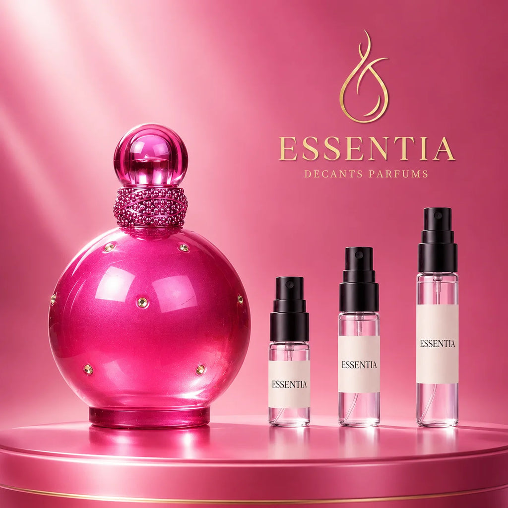 Fantasy Britney Spears en decant original ESSENTIA, perfume original junto a frascos de decant en presentaciones de 3ml, 5ml y 10ml.