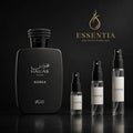 Hawas Kobra Rasasi en decant original ESSENTIA, perfume original junto a frascos de decant en presentaciones de 3ml, 5ml y 10ml.