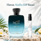 Hawas Malibu EDP Rasasi con decant ESSENTIA — perfume original en Paraguay