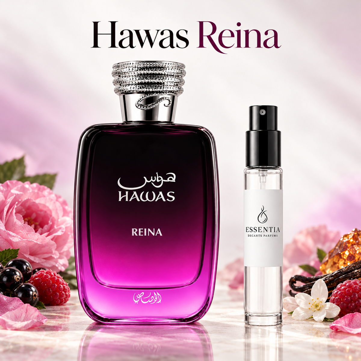 Decant original Hawas Reina EDP Rasasi disponible en ESSENTIA Paraguay