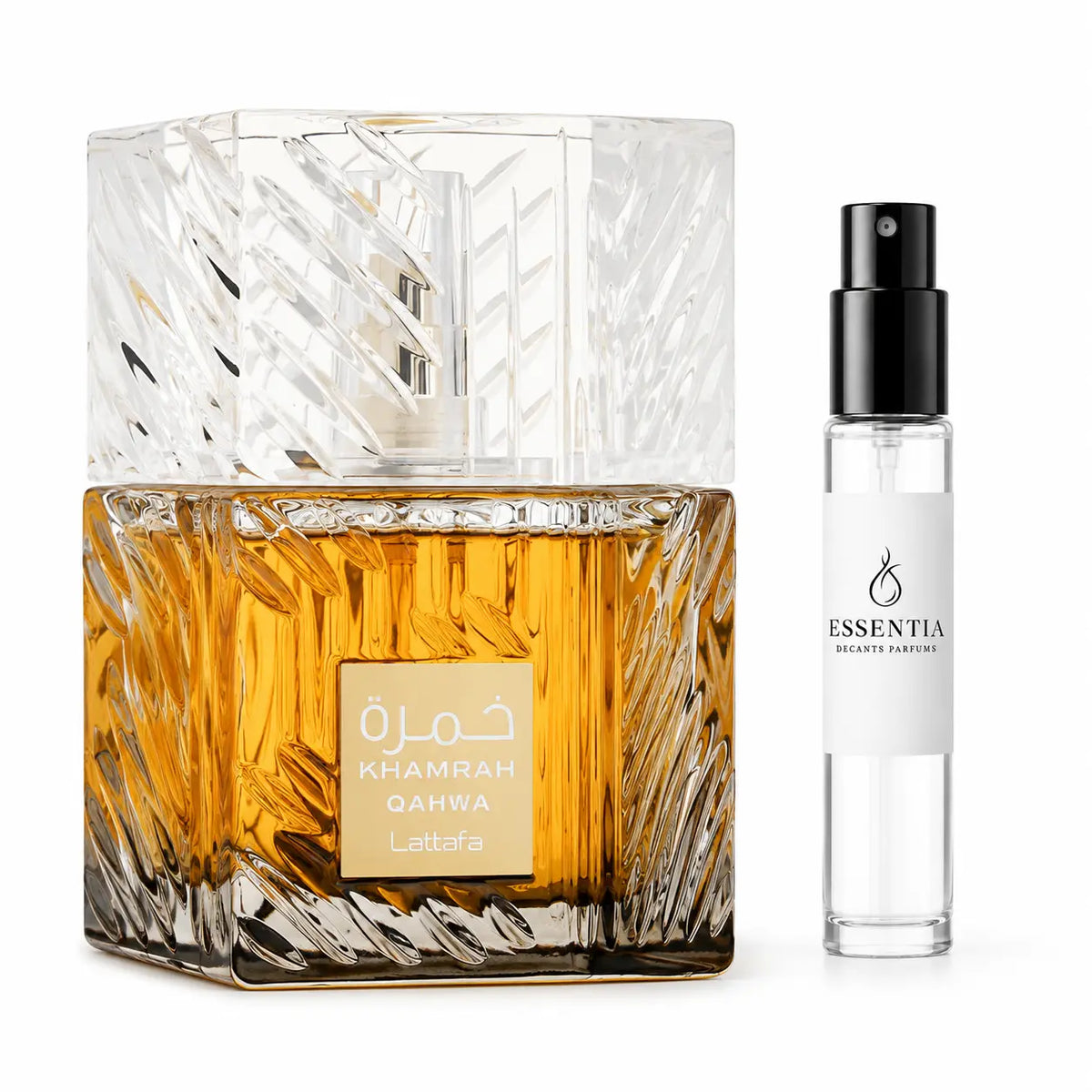 Khamrah Qahwa EDP Lattafa en decant original ESSENTIA Paraguay