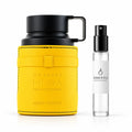 Odyssey Mega Man Armaf Eau de Parfum junto a un decant ESSENTIA de perfume original en Paraguay