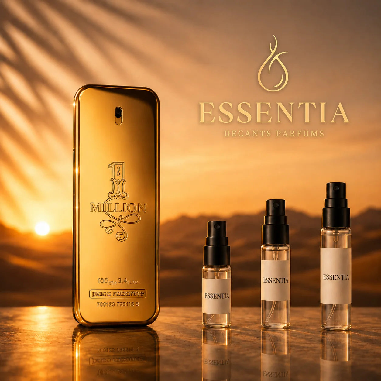 Decant de One Million EDT Paco Rabanne en presentaciones de 3 ml, 5 ml y 10 ml disponible en ESSENTIA Paraguay.