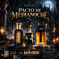 Combo Halloween Pacto de Medianoche ESSENTIA con Dior Homme Intense, Boss Bottled Elixir y His Confession, tres decants originales de 5 ml