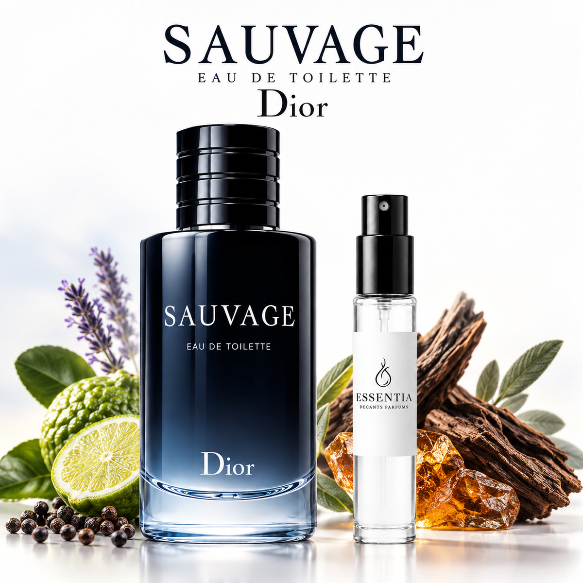 Sauvage Eau de Toilette Dior con decant ESSENTIA original en Paraguay
