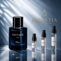 Decant de Sauvage Elixir Dior en presentaciones de 3 ml, 5 ml y 10 ml, fragancia masculina intensa, especiada, aromática y amaderada disponible en ESSENTIA Paraguay.