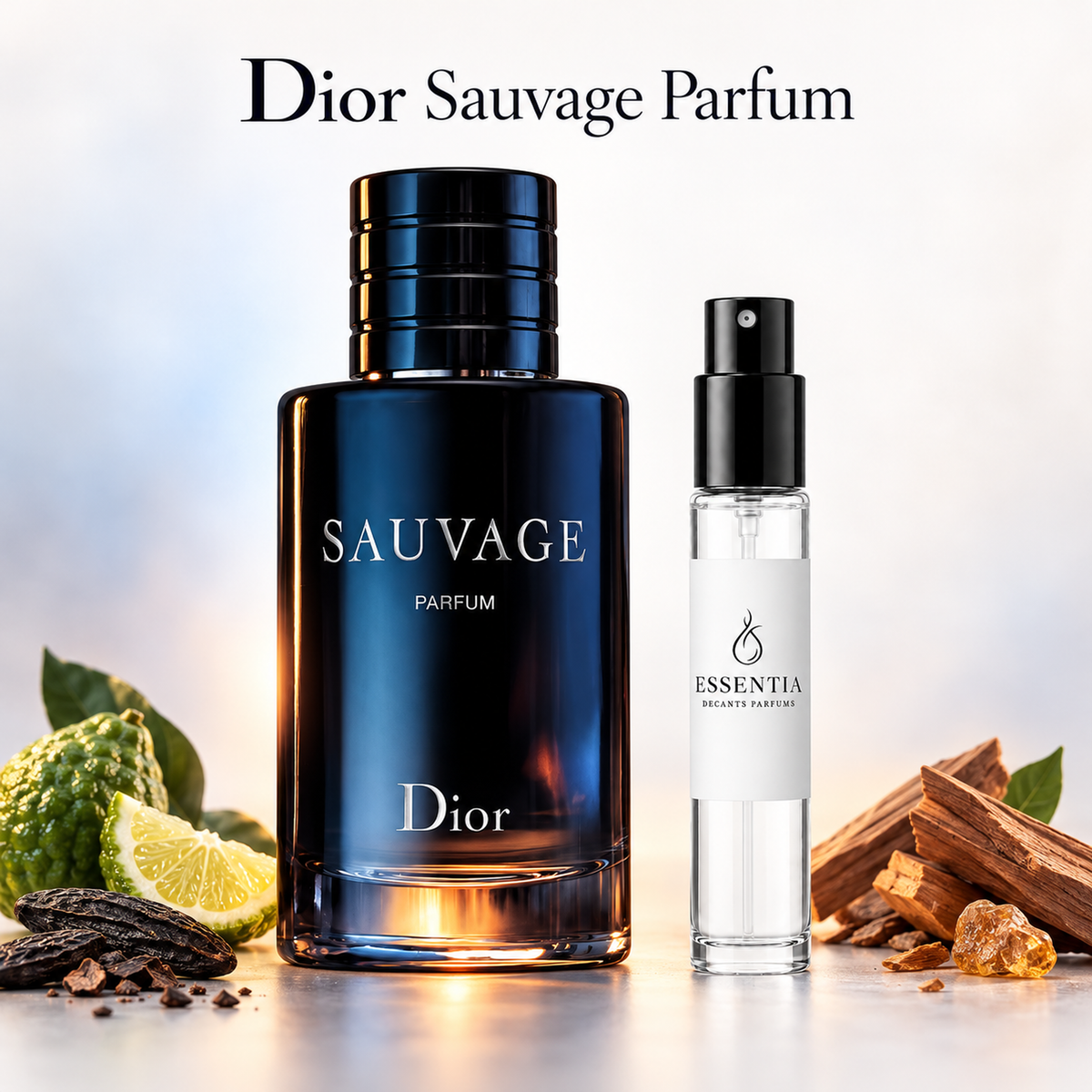 Decant original Sauvage Parfum Dior disponible en ESSENTIA Paraguay