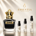 Scandal Pour Homme Le Parfum Jean Paul Gaultier junto a decants originales ESSENTIA de 3ml, 5ml y 10ml
