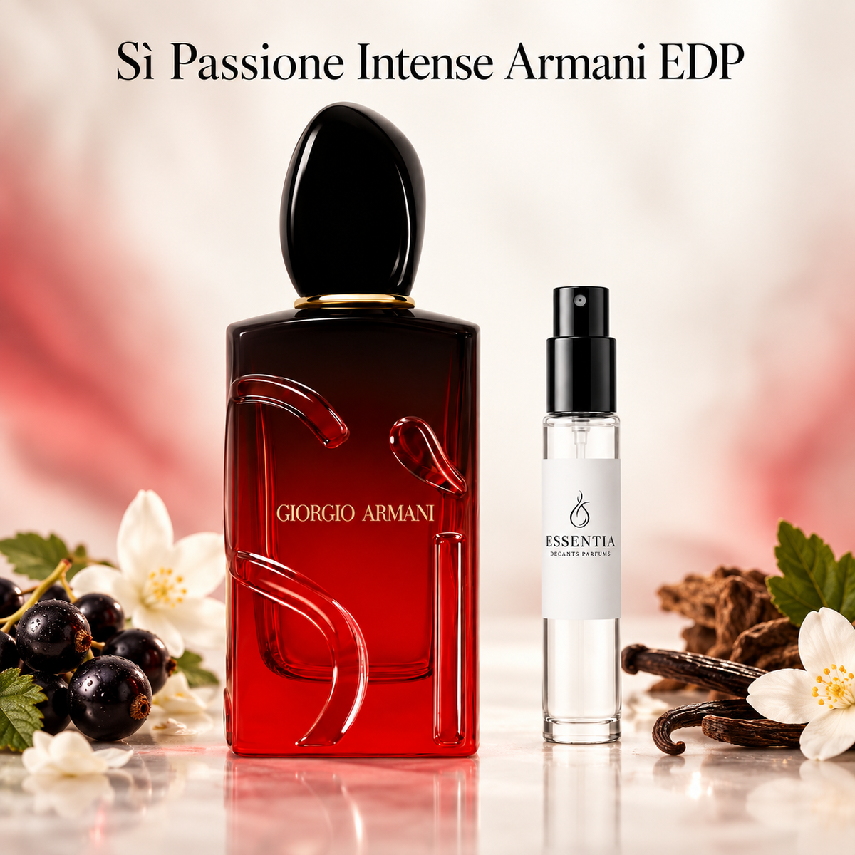 Sì Passione Intense Armani EDP con decant original ESSENTIA en Paraguay