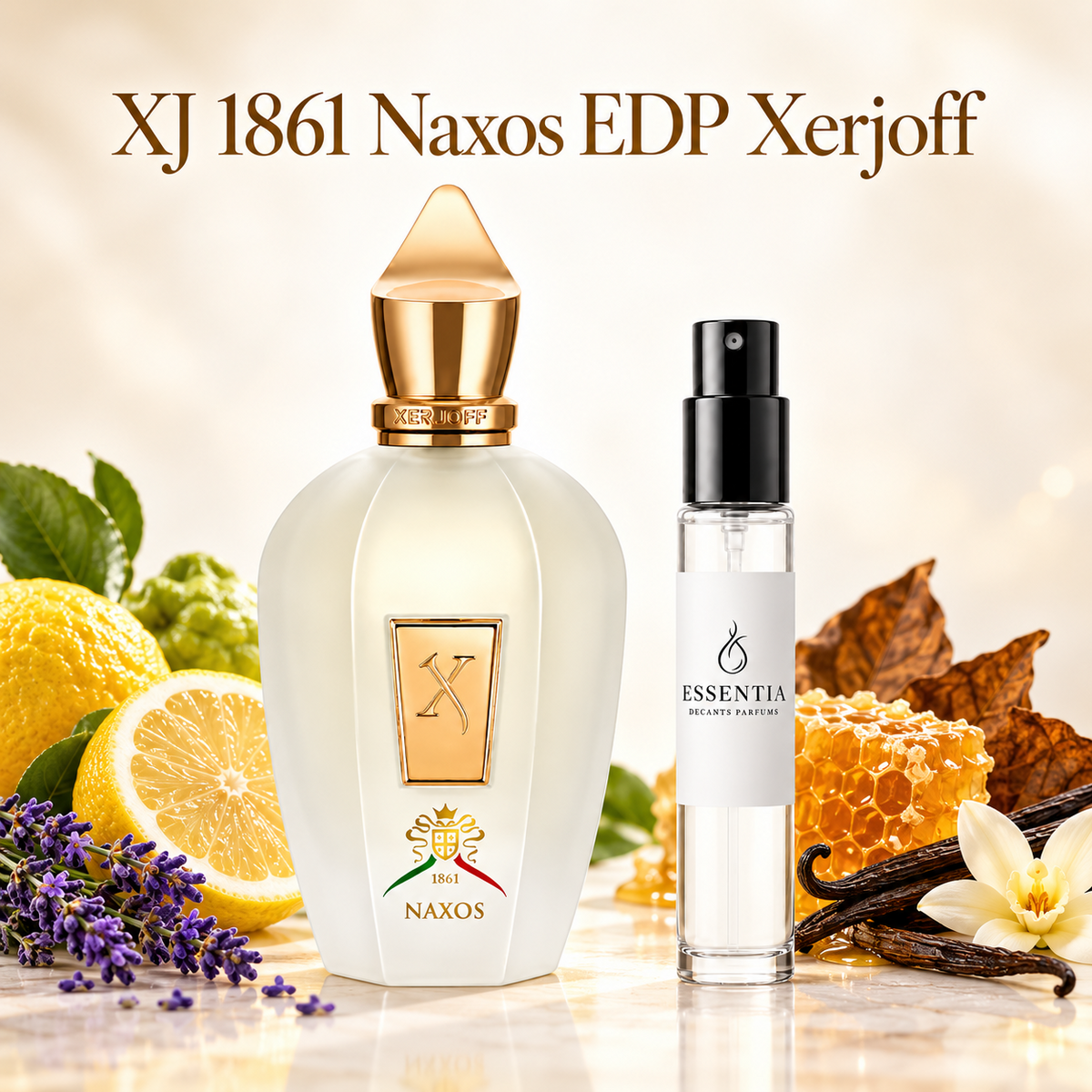XJ 1861 Naxos EDP Xerjoff con decant original ESSENTIA en Paraguay