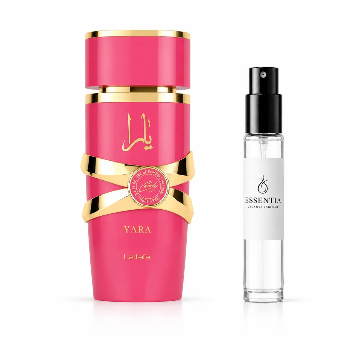 Yara Candy Lattafa en decant original ESSENTIA Paraguay